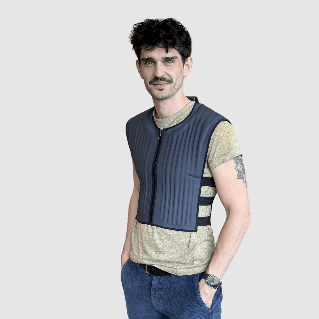 Vest in use